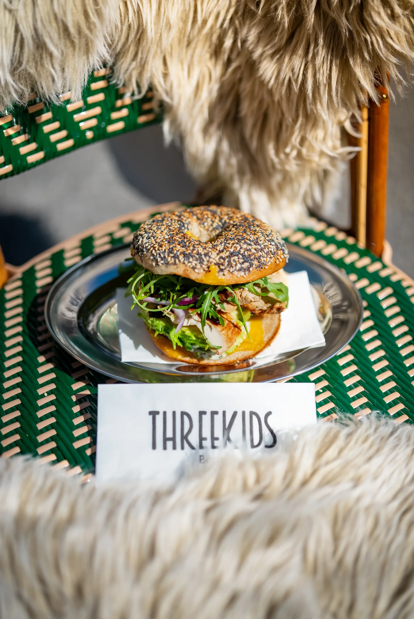 Bagels Three Kids servis chez Pompette